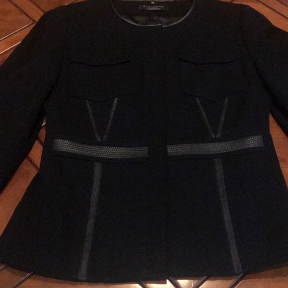 Elie Tahari Black Stitch Design Blazer- 2 - Picture 5 of 10